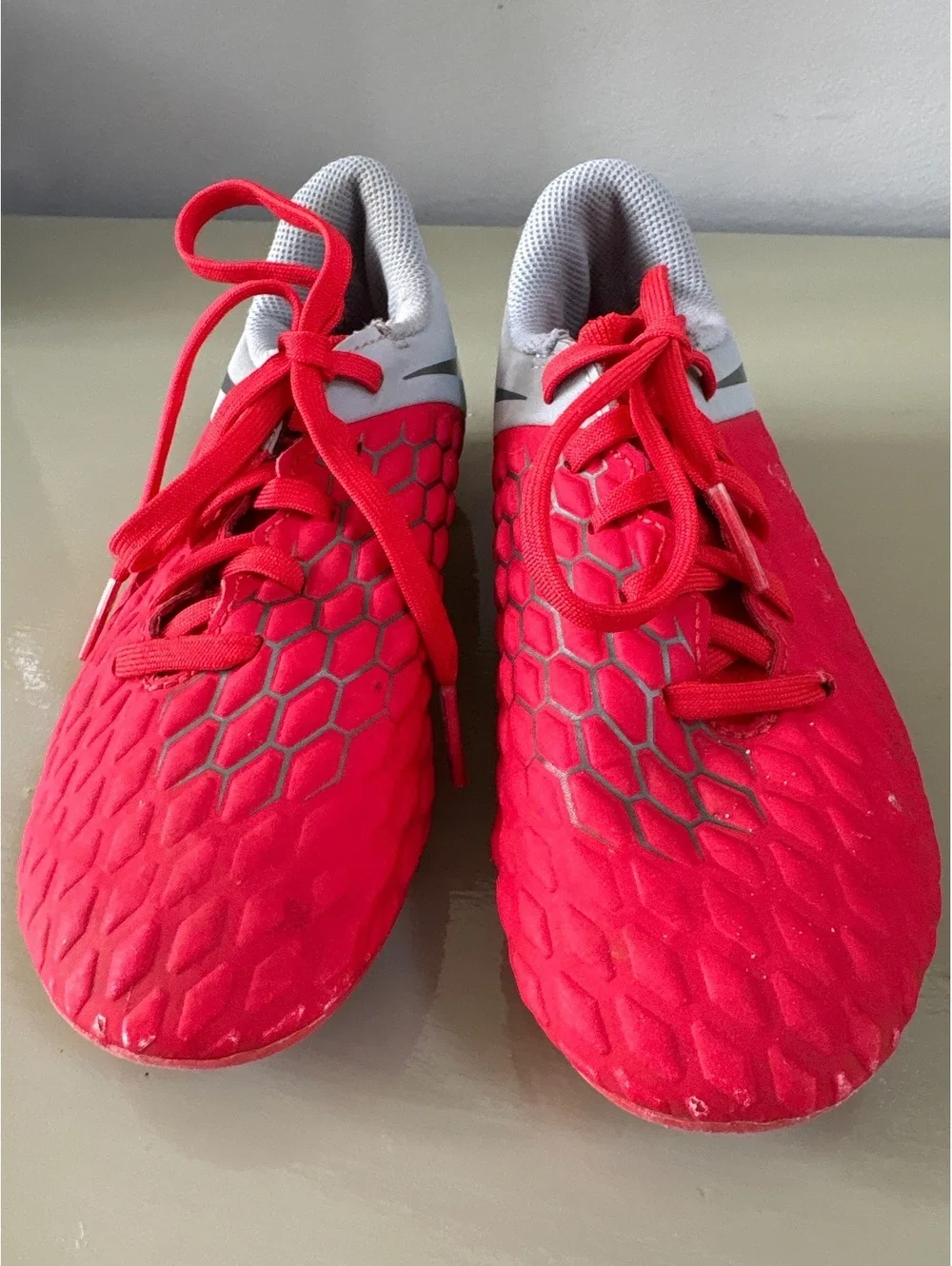 Nike Hypervenom Soccer Cleats Red and Gray Size 13 Kids Boys girls